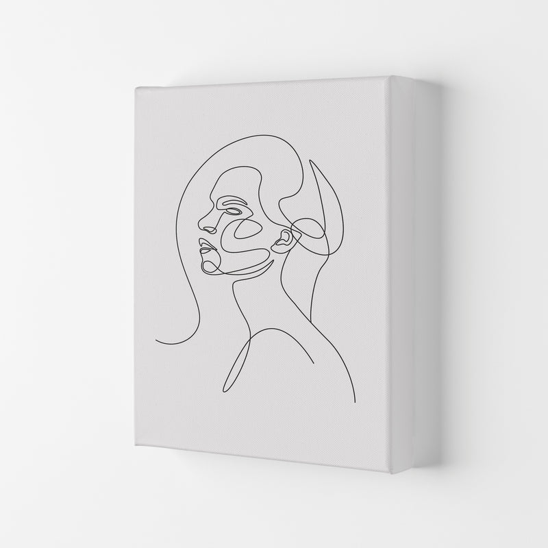 Woman Line Drawing Art Print by Jason Stanley Canvas