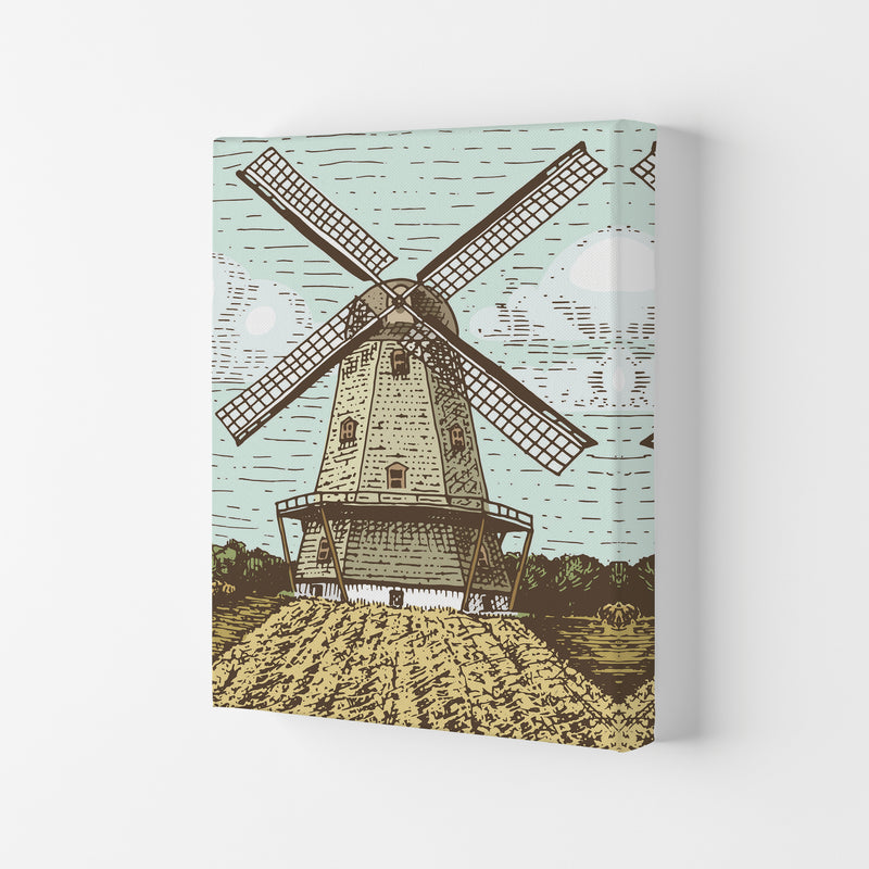 Vintage Windmill Art Print by Jason Stanley Canvas