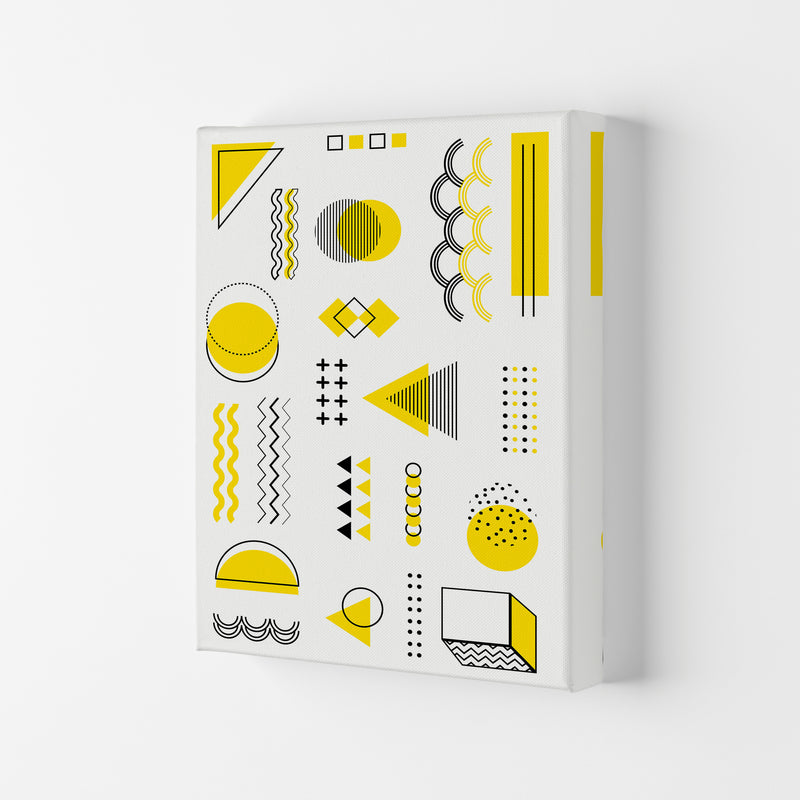 Yellow Shapes Art Print by Jason Stanley Canvas