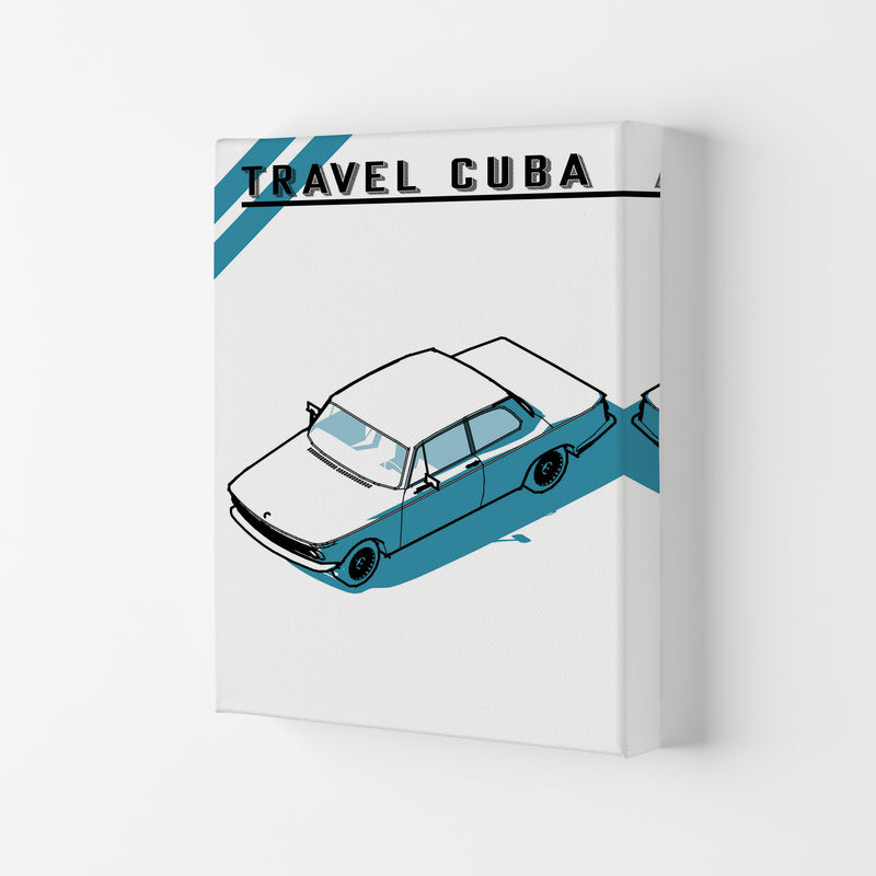 Travel Cuba Blue Car Art Print by Jason Stanley Canvas