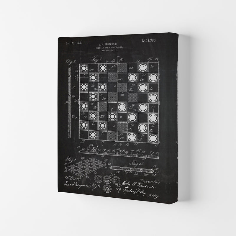Chess And Checkers Patent Art Print by Jason Stanley Canvas
