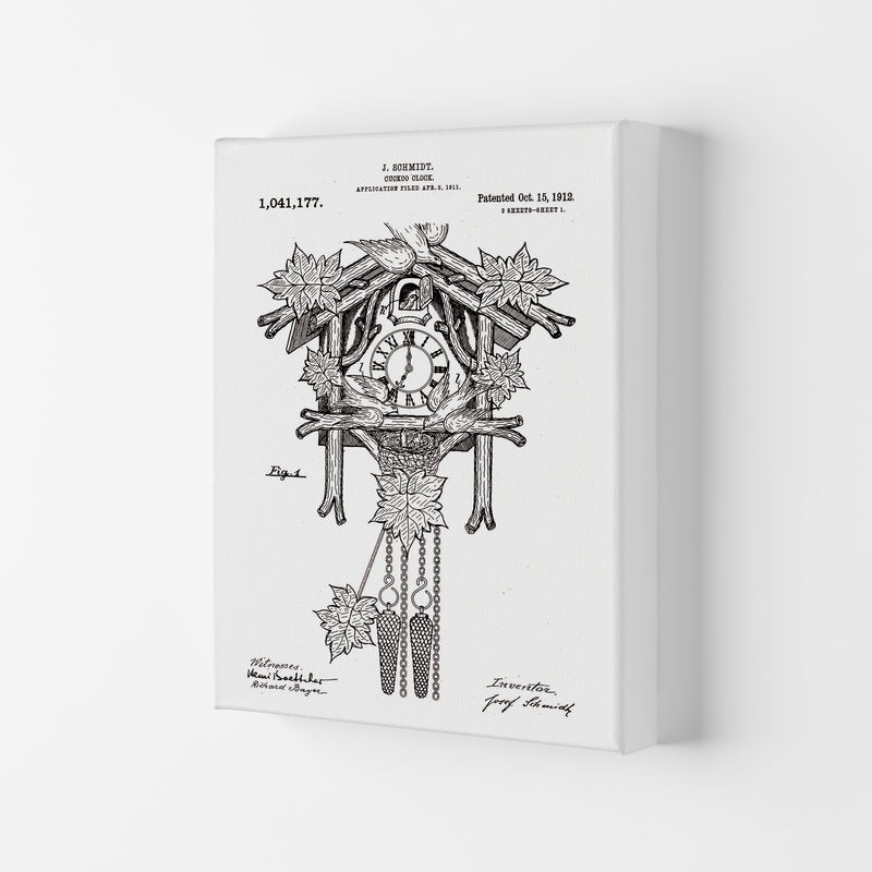 Cuckoo Clock Patent Art Print by Jason Stanley Canvas