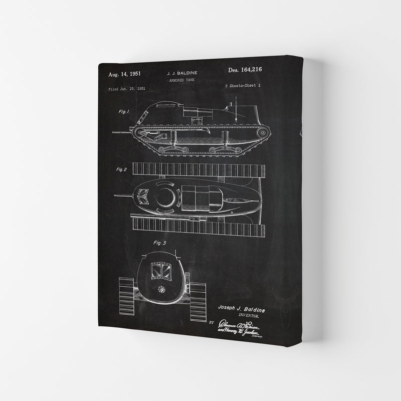 Armored Tank Patent Art Print by Jason Stanley Canvas