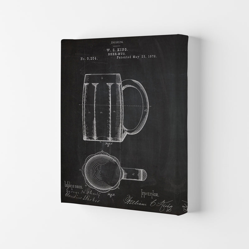 Beer Mug Patent Art Print by Jason Stanley Canvas