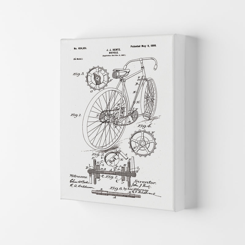 Bicycle Patent Art Print by Jason Stanley Canvas