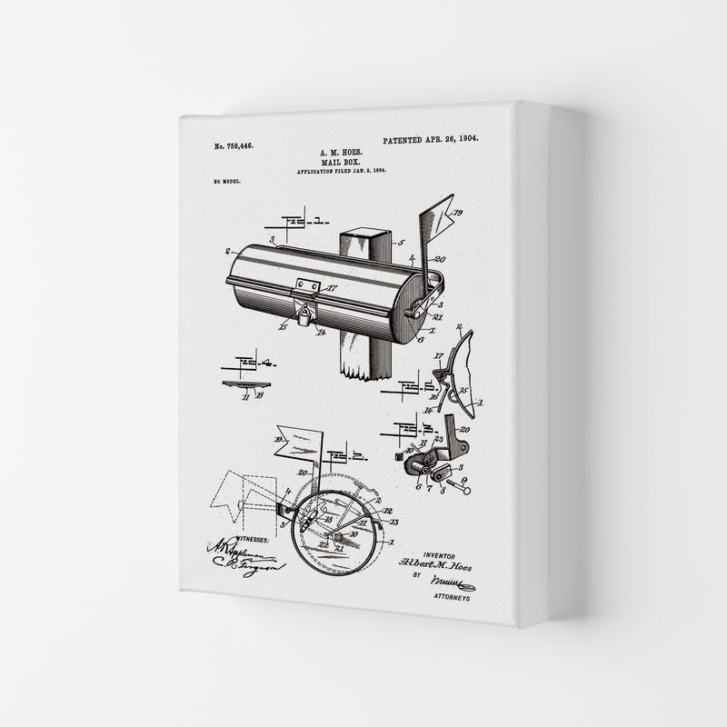 Mailbox Patent Art Print by Jason Stanley Canvas