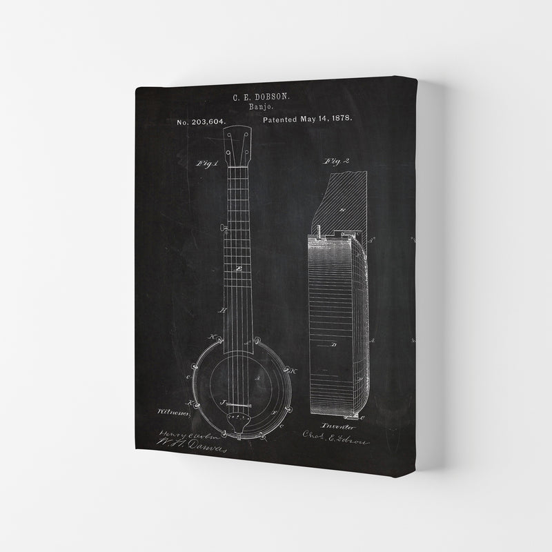 Banjo Patent Art Print by Jason Stanley Canvas