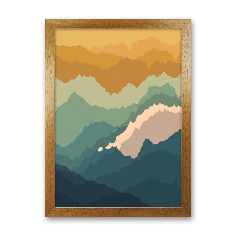 Japanese Mountain Topography Art Print by Jason Stanley Oak Grain