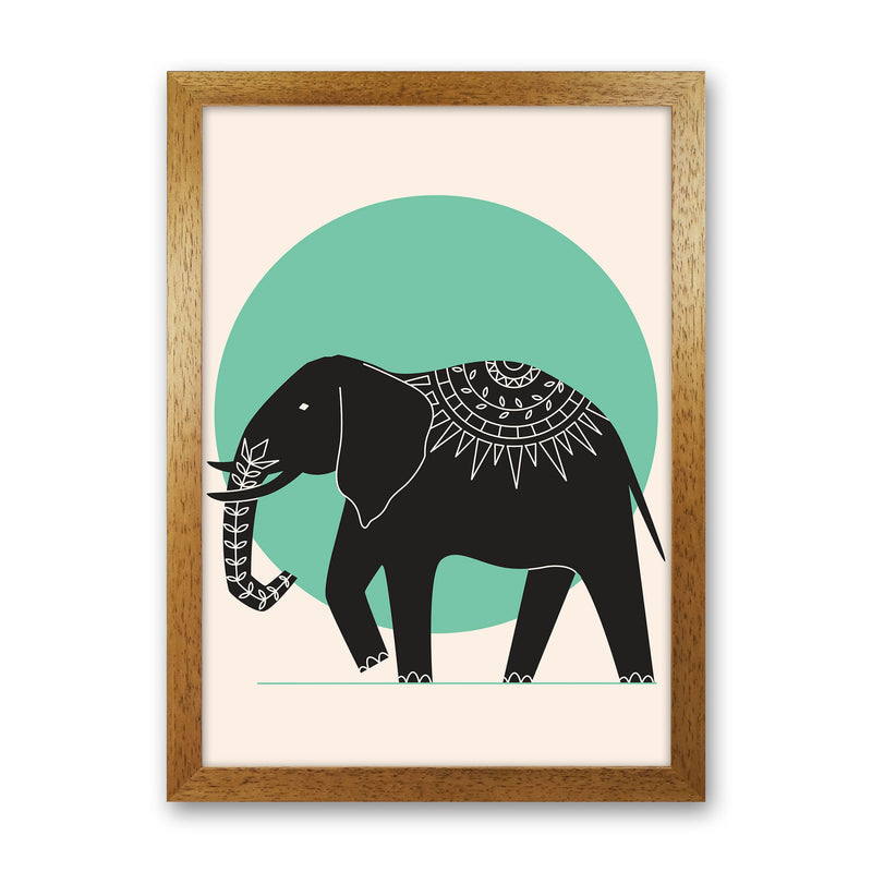 Elephant Green Moonlight Art Print by Jason Stanley Oak Grain