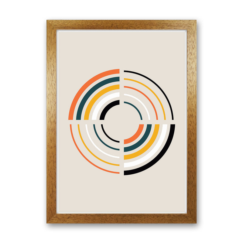 Retro Geometric Circle 2 Art Print by Jason Stanley Oak Grain