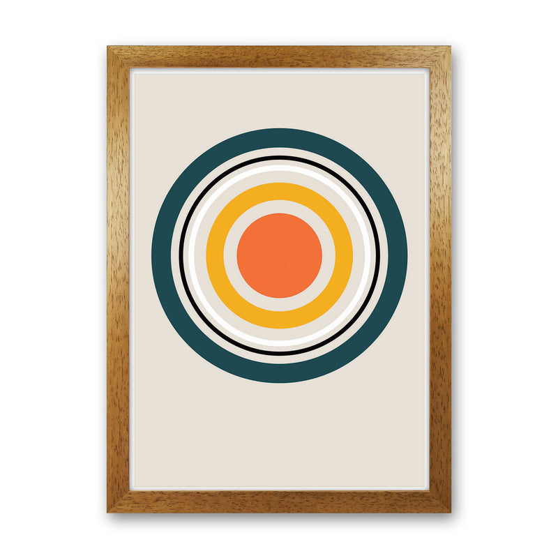 Retro Geometric Circle 3 Art Print by Jason Stanley Oak Grain