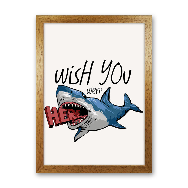 Wish You Were Here Shark Art Print by Jason Stanley Oak Grain
