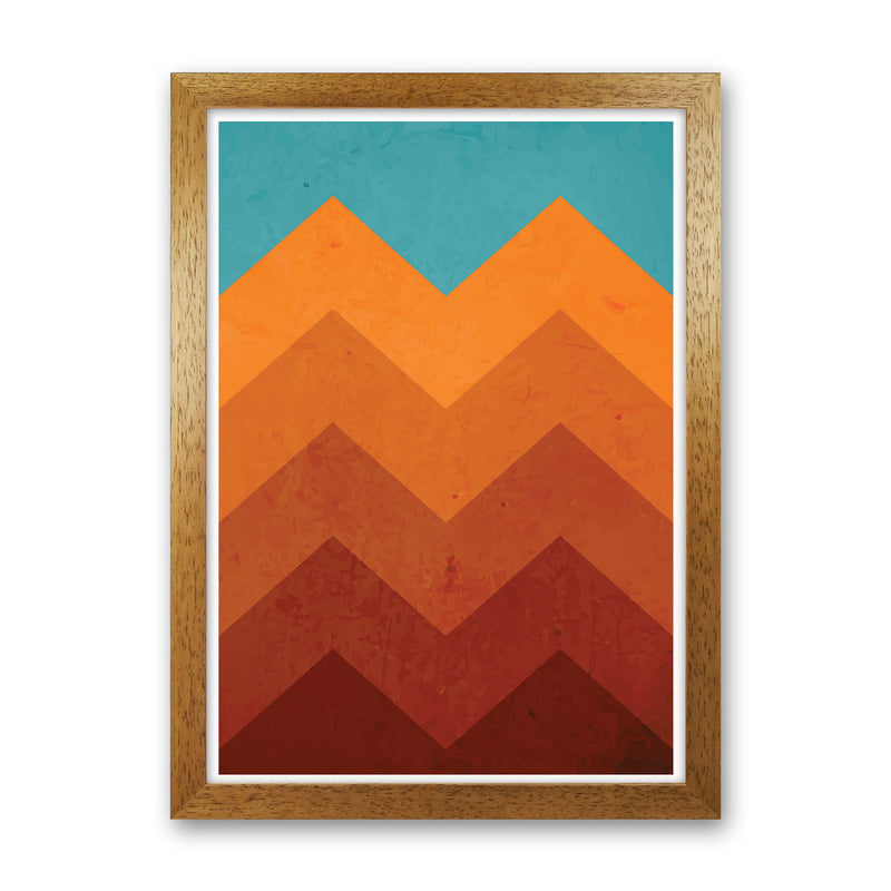 Abstract Orange Mountain Art Print by Jason Stanley Oak Grain