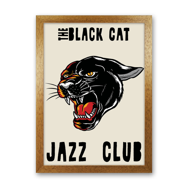 The Black Cat Jazz Club Art Print by Jason Stanley Oak Grain