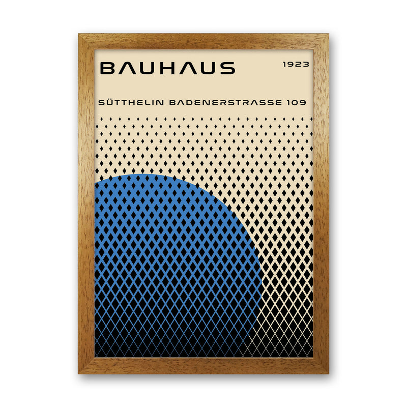 Bauhaus Geometric Blue Art Print by Jason Stanley Oak Grain