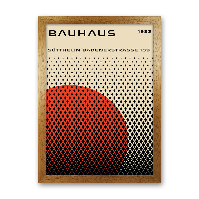 Bauhaus Geometric Red Art Print by Jason Stanley Oak Grain