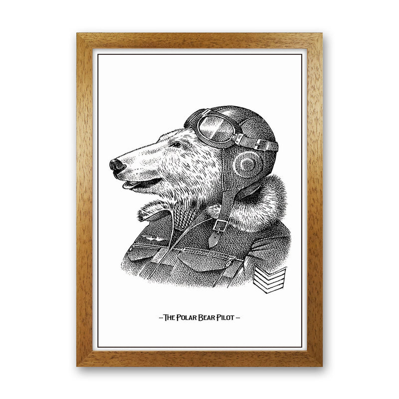 The Poler Bear Pilot Art Print by Jason Stanley Oak Grain