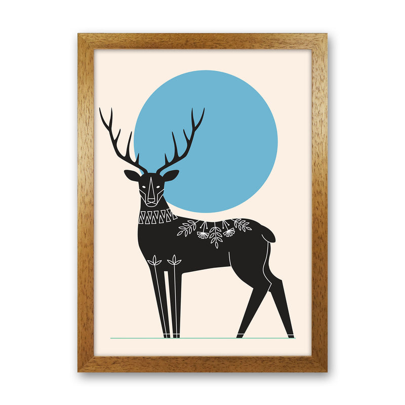 Blue Moonlight Deer Art Print by Jason Stanley Oak Grain