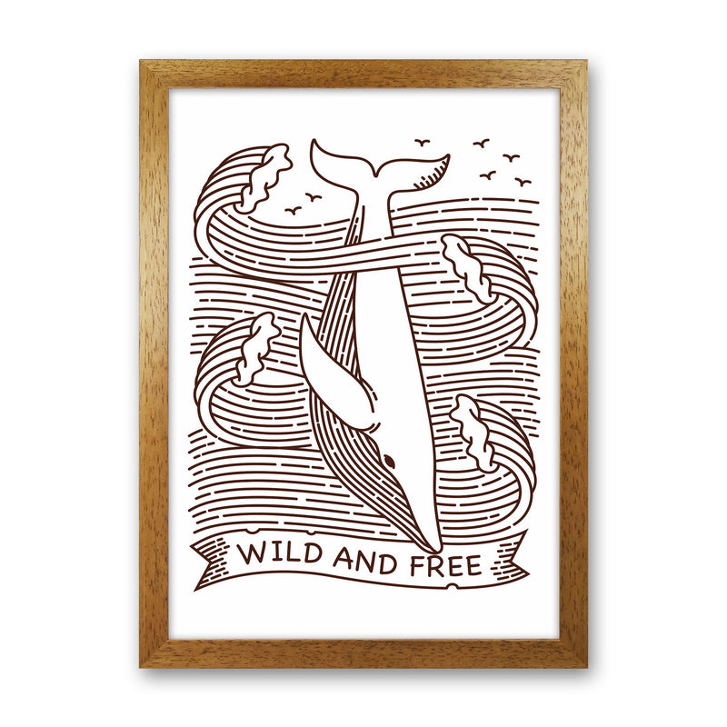 Wild And Free Whale Art Print by Jason Stanley Oak Grain