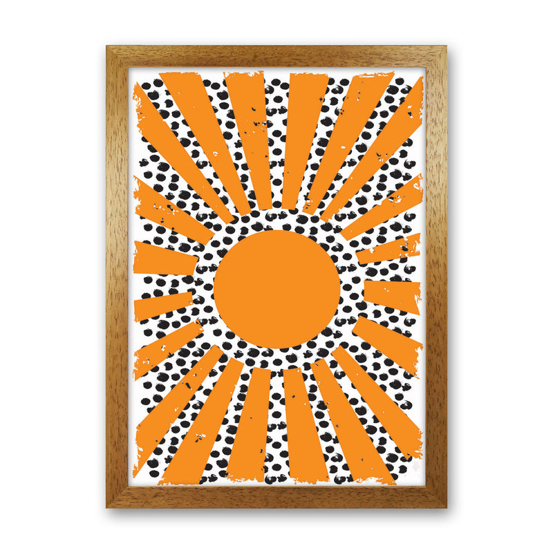 70's Inspired Sun Art Print by Jason Stanley Oak Grain