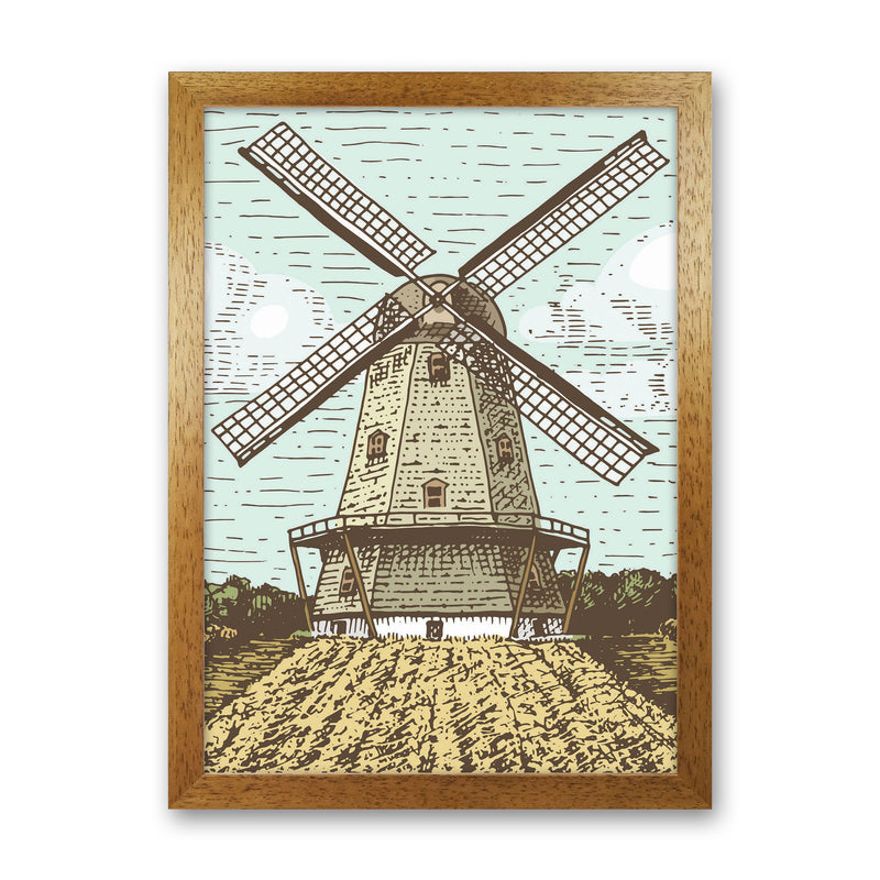 Vintage Windmill Art Print by Jason Stanley Oak Grain