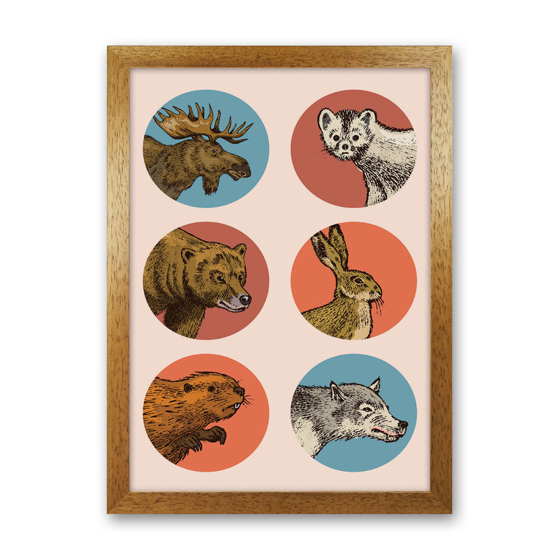 Animal Circles Art Print by Jason Stanley Oak Grain