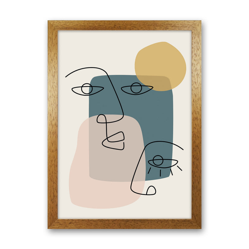 Abstract Faces Art Print by Jason Stanley Oak Grain