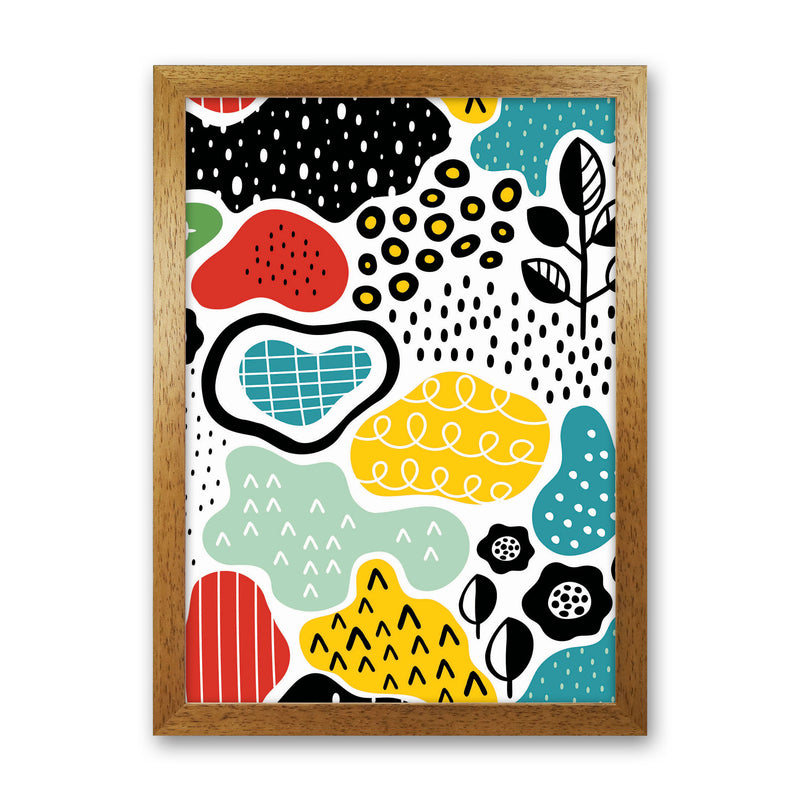 Nature Doodle Art Print by Jason Stanley Oak Grain