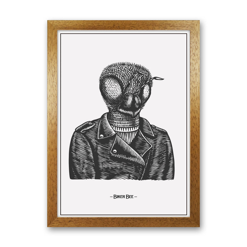 The Biker Bee Art Print by Jason Stanley Oak Grain