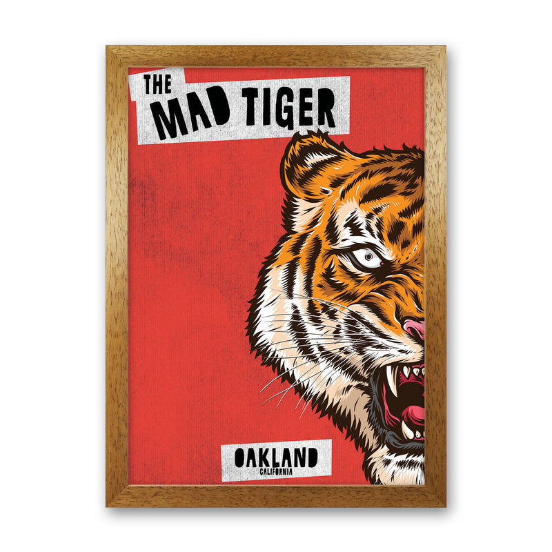 The Mad Tiger Art Print by Jason Stanley Oak Grain