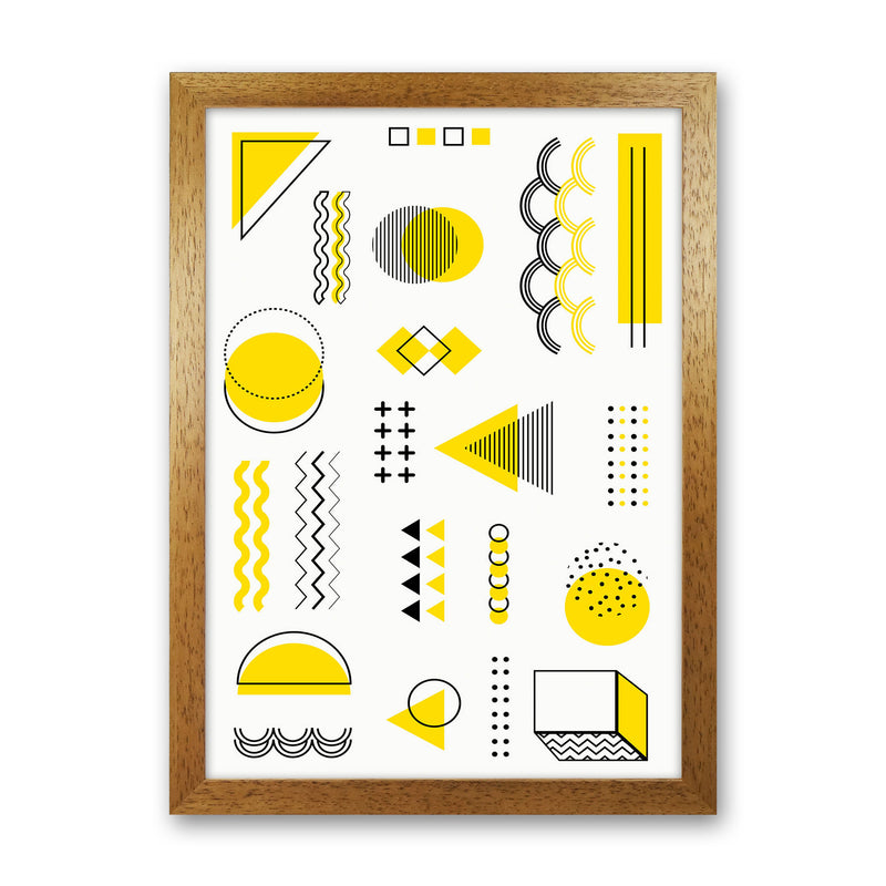 Yellow Shapes Art Print by Jason Stanley Oak Grain
