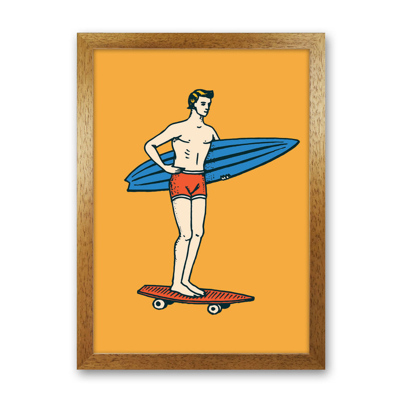 Gone Surfin' Art Print by Jason Stanley Oak Grain