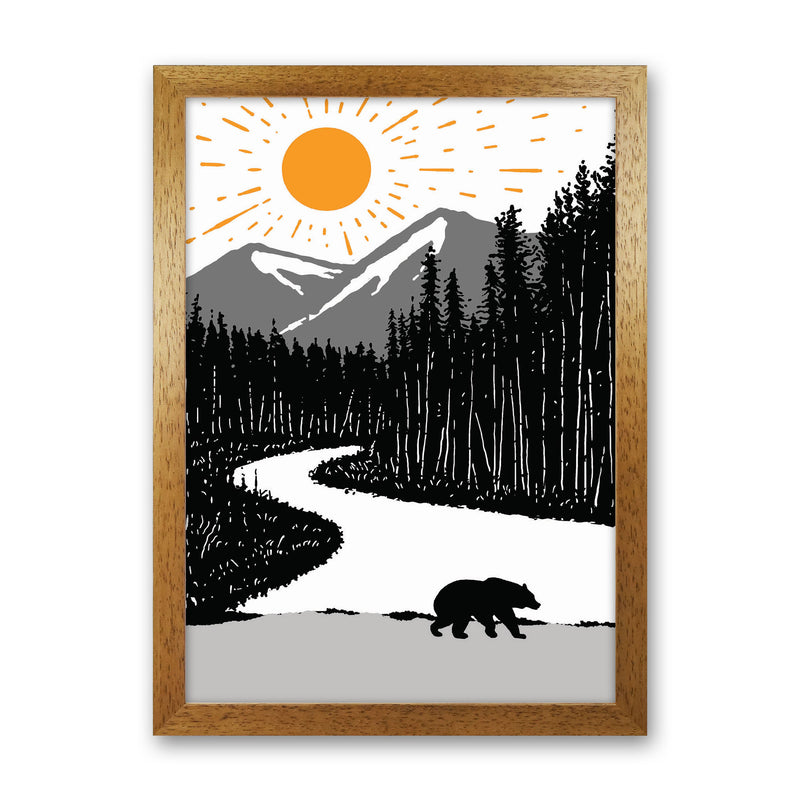 Bear By The River Art Print by Jason Stanley Oak Grain