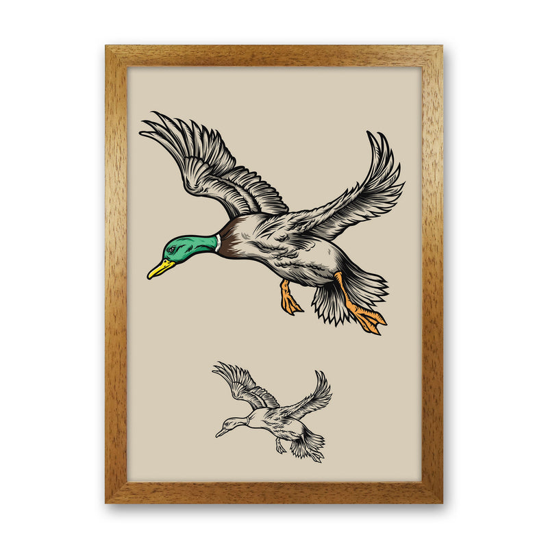 Flying Ducks Art Print by Jason Stanley Oak Grain