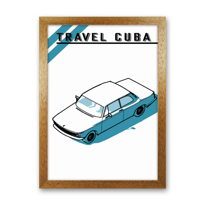 Travel Cuba Blue Car Art Print by Jason Stanley Oak Grain