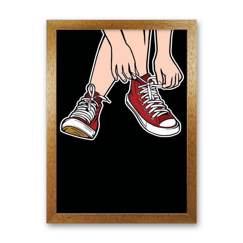 Tie Your Shoe Laces Art Print by Jason Stanley Oak Grain