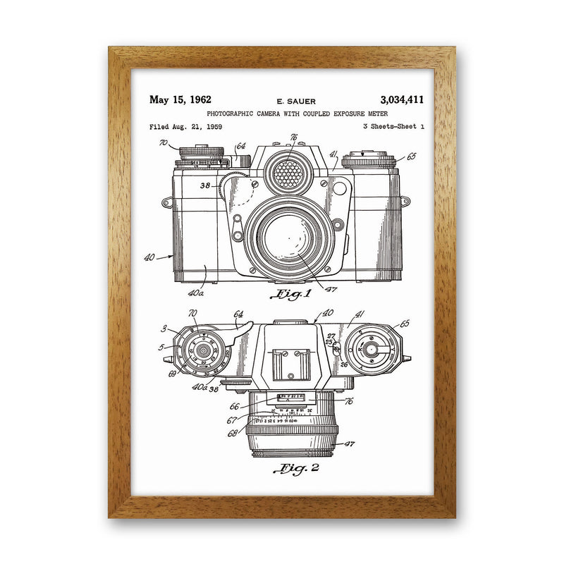 Photographic Camera Patent Art Print by Jason Stanley Oak Grain