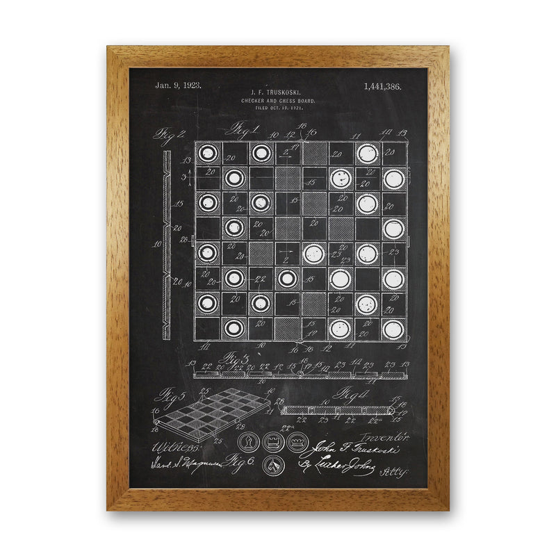Chess And Checkers Patent Art Print by Jason Stanley Oak Grain