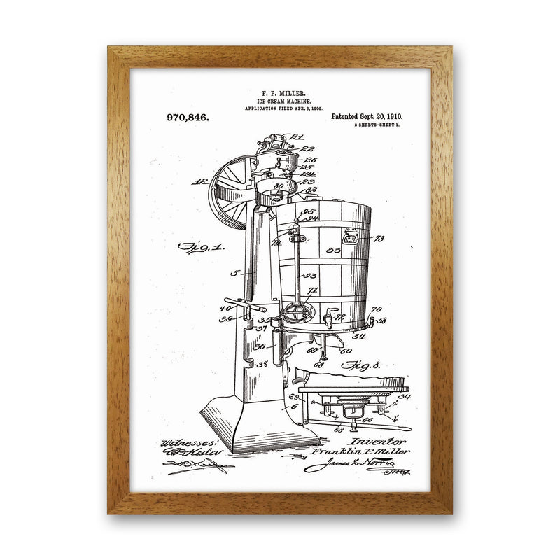 Ice Cream Machine Patent Art Print by Jason Stanley Oak Grain