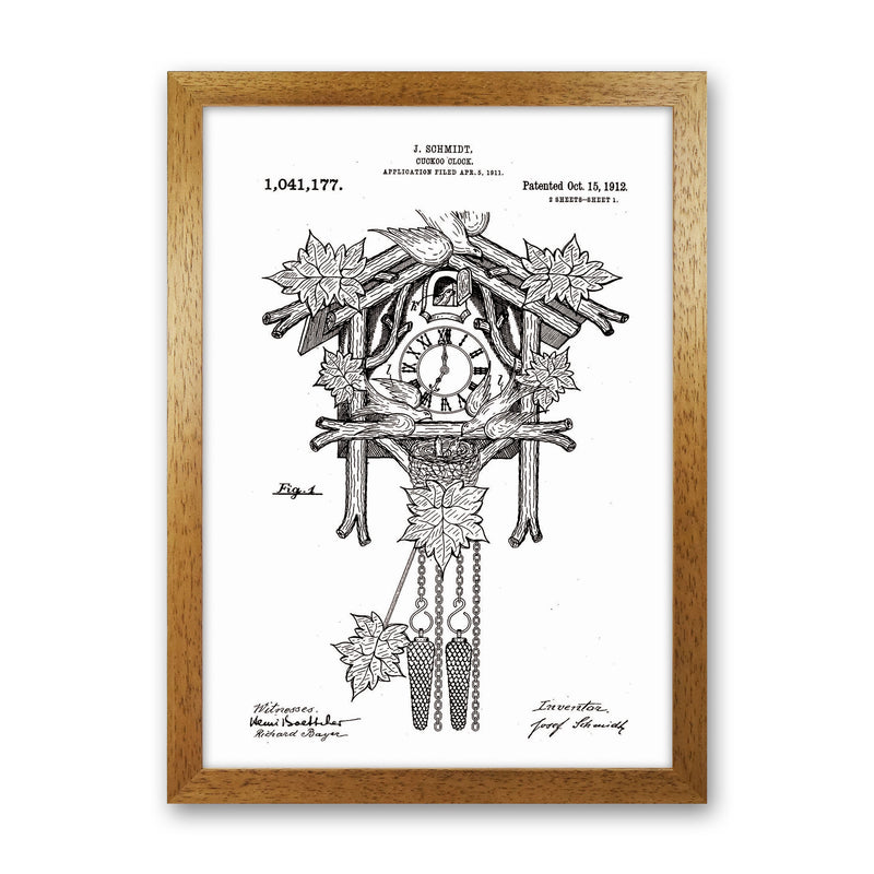Cuckoo Clock Patent Art Print by Jason Stanley Oak Grain