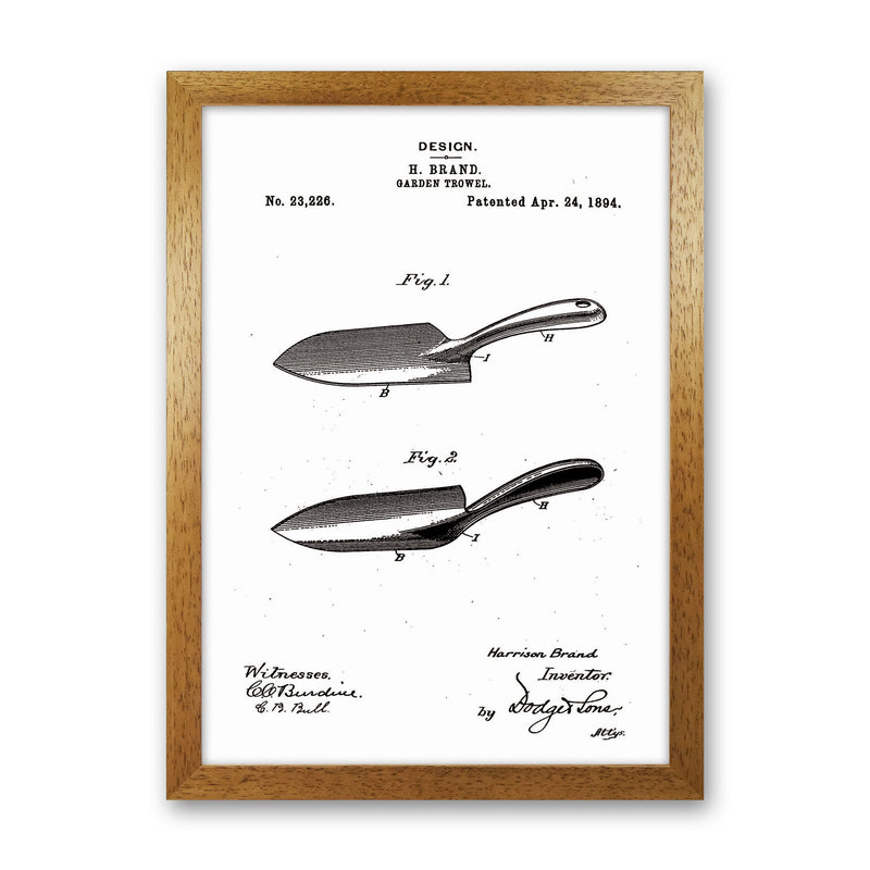 Garden Shovel Patent Art Print by Jason Stanley Oak Grain