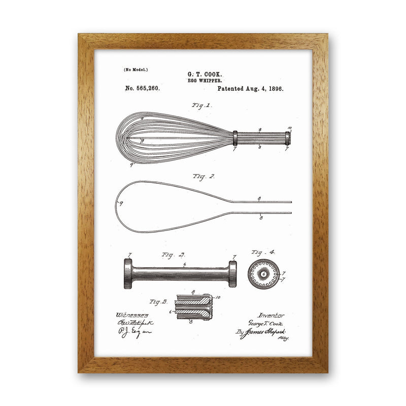 Egg Whipper Patent Art Print by Jason Stanley Oak Grain