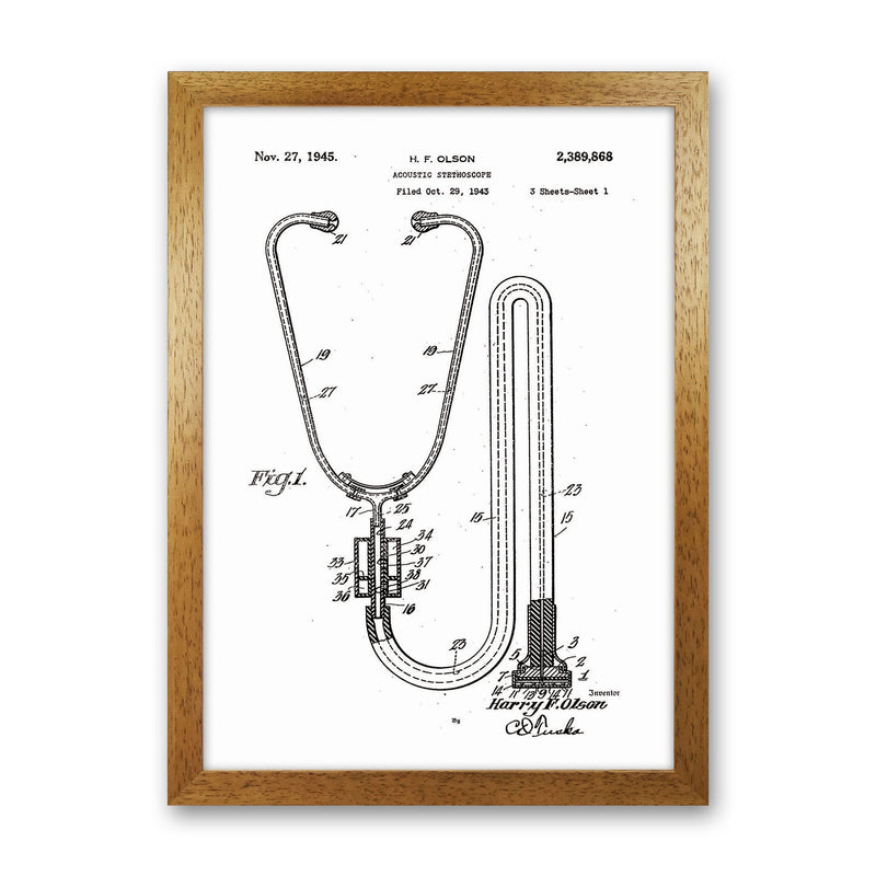 Stethoscope Patent Art Print by Jason Stanley Oak Grain