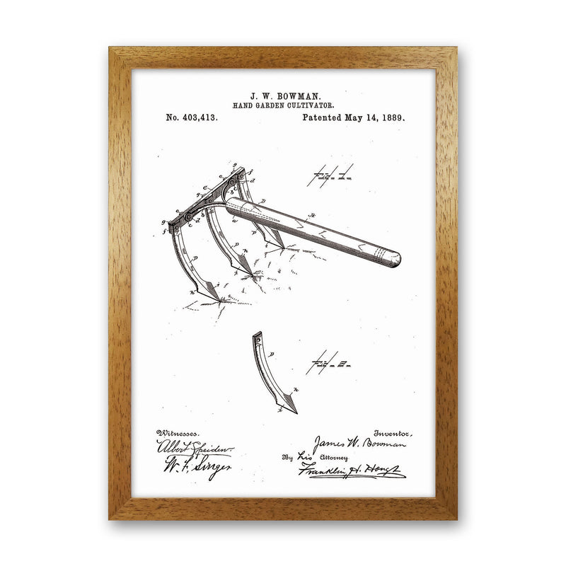 Garden Tool Patent Art Print by Jason Stanley Oak Grain