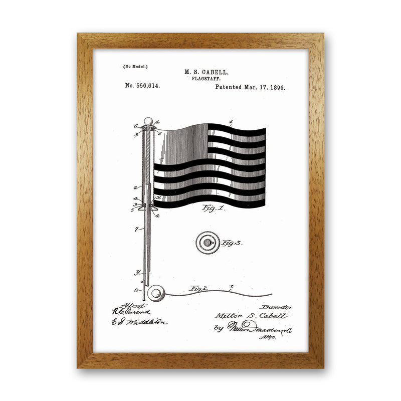 Flagstaff Patent Art Print by Jason Stanley Oak Grain