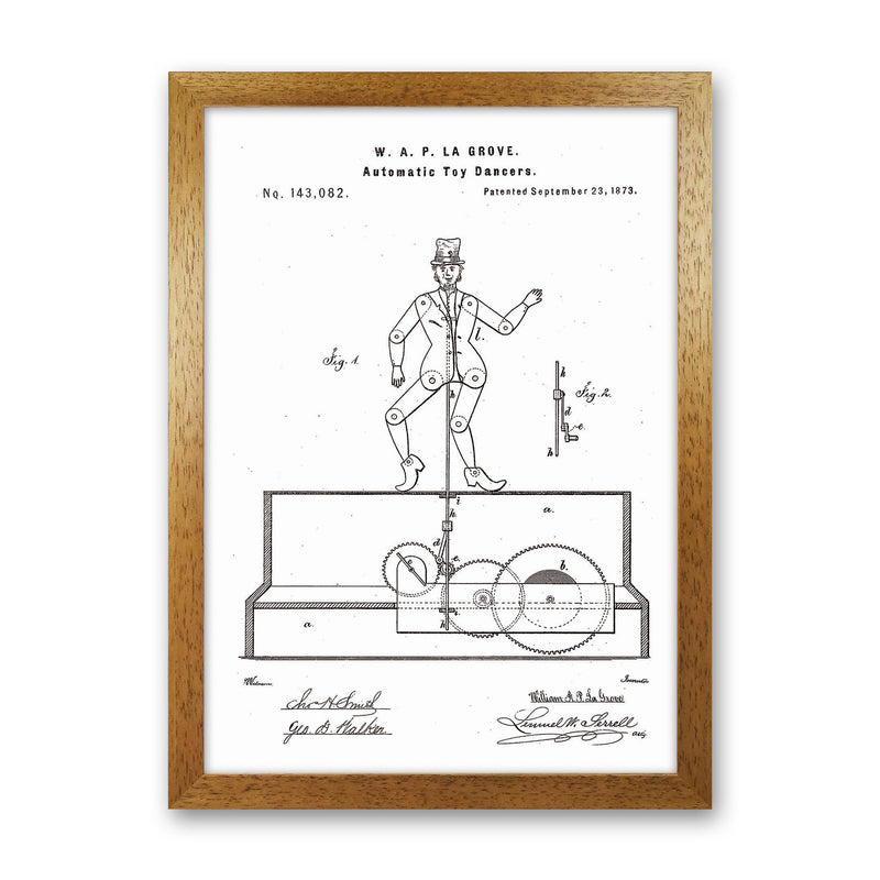 Toy Dancer Patent Art Print by Jason Stanley Oak Grain