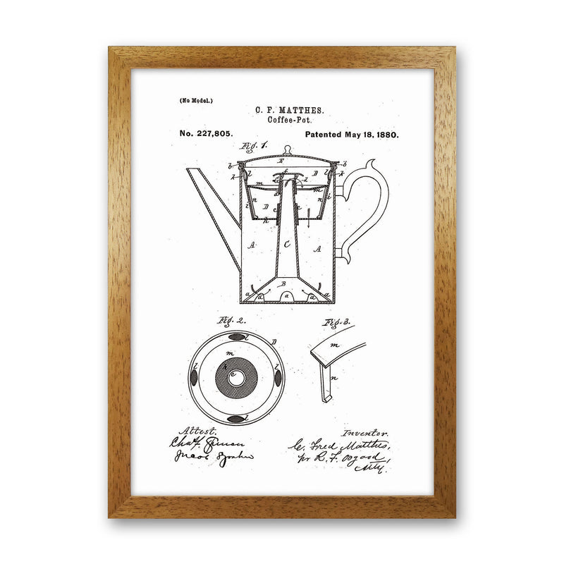 Coffee Pot Patent Art Print by Jason Stanley Oak Grain
