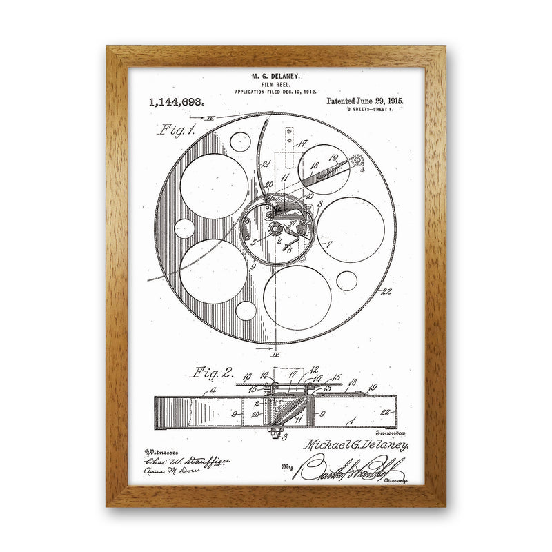Film Reel Patent Art Print by Jason Stanley Oak Grain