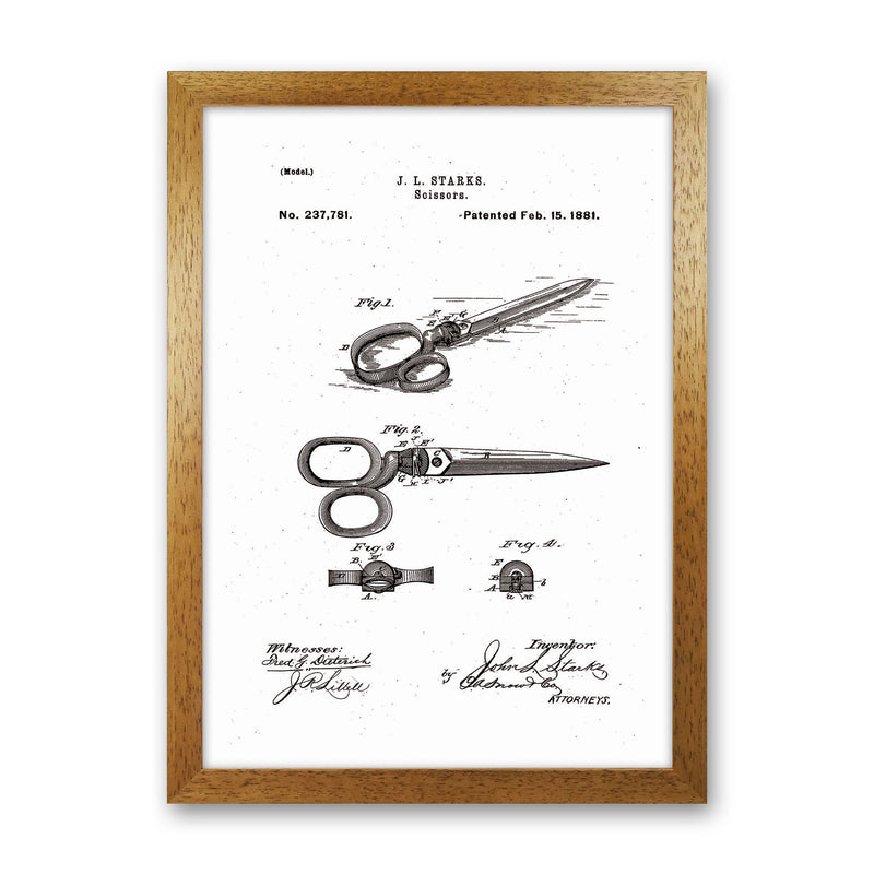 Scissors Patent Art Print by Jason Stanley Oak Grain