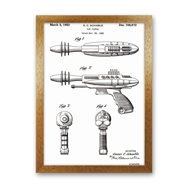 Ray Gun Patent Art Print by Jason Stanley Oak Grain